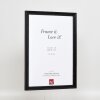 Effect Holzrahmen Profil 48 schwarz 28x35 cm Antireflexglas