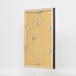 Effect Holzrahmen Profil 48 silber 30x30 cm mit Antireflexglas