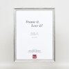 effect Holzrahmen Profil 48 silber 30x40 cm mit Antireflexglas