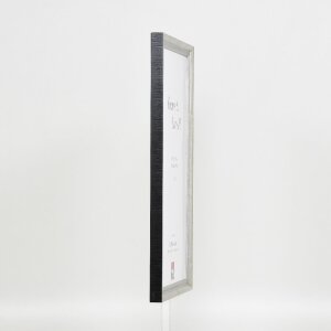 Effect Holzrahmen Profil 48 silber 30x45 cm Antireflexglas