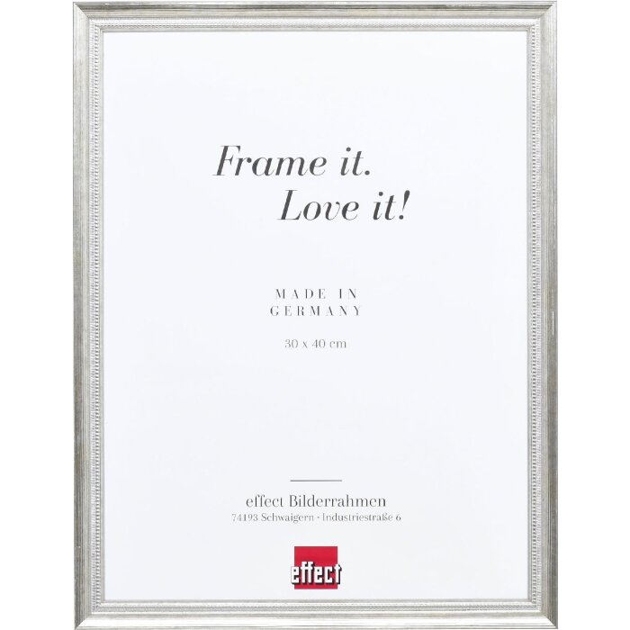 effect Holzrahmen Profil 48 silber 42x59,4 cm Antireflexglas