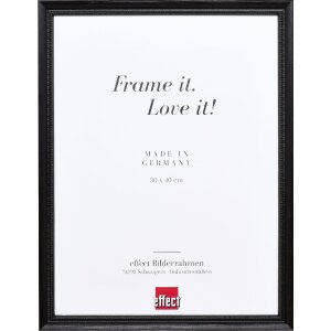 Effect Holzrahmen Profil 48 schwarz 50x50 cm Antireflexglas