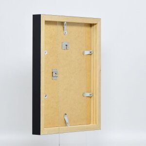 Effect Holz-Bilderrahmen Profil 55 schwarz 20x28 cm Antireflexglas