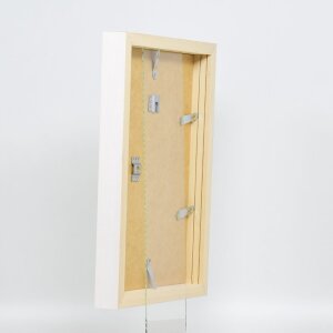 Effect Holz-Bilderrahmen Profil 55 weiß 40x50 cm Antireflexglas