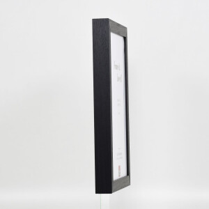 Эффектная деревянная фоторамка профиль 55 черный 60х60 см антибликовое стекло