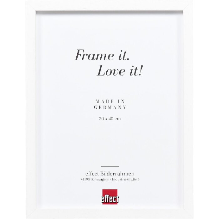 Effect Holz-Bilderrahmen Profil 74 weiß 59,4x84,1 cm Antireflexglas