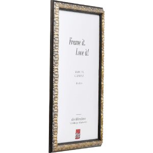 Фоторамка effect профиль 86 барокко 27x48 см черно-серебряная