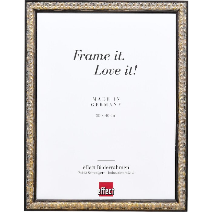 Фоторамка Effect дерево барокко 45x80 см черно-серебристая