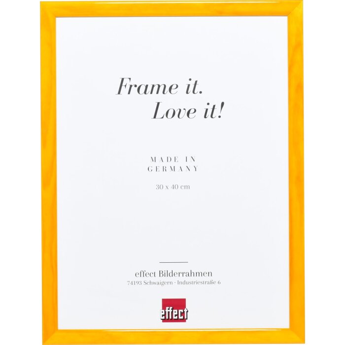 Эффектная деревянная рамка профиль 89 светло-коричневый 20x20 см антибликовое стекло