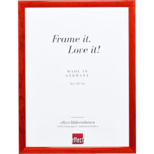 Effect Holzrahmen Profil 89 rot 25x30 cm Antireflexglas