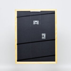 Эффектная деревянная рама профиль 89 светло-коричневый 50x50 см антибликовое стекло