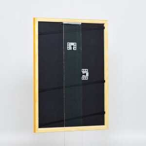 Эффектная деревянная рама профиль 89 светло-коричневый 50x60 см антибликовое стекло