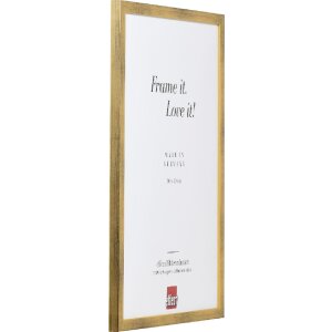 Effect Holzrahmen Profil Top S gold 10x10 cm mit Antireflexglas