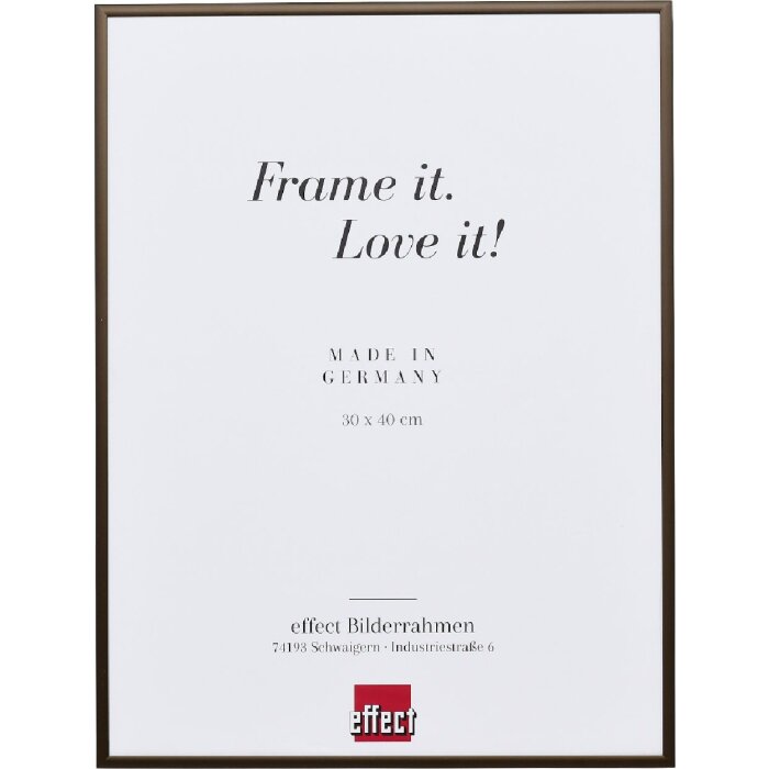Effect Aluminium-Bilderrahmen Quadro 35x50 cm bronze Acrylglas