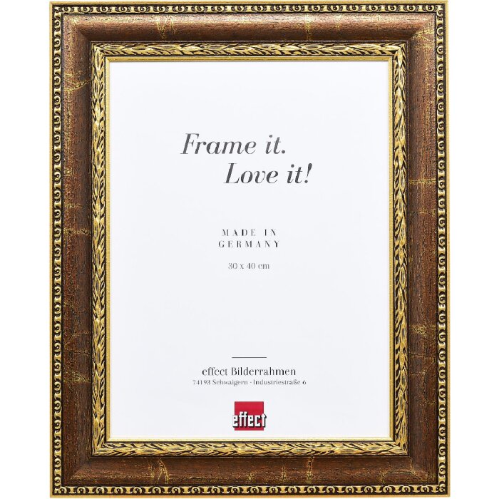 Effect Barock-Bilderrahmen Profil 31 braun 70x70 cm Acrylglas