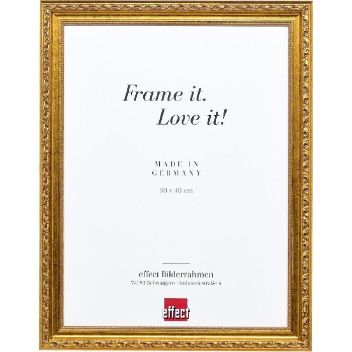 Эффектная деревянная рама в стиле барокко профиль 37 античное золото 29,7x42 см акриловое стекло