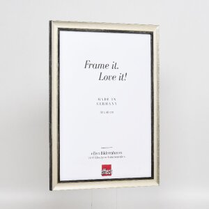 Effect Holz-Bilderrahmen Profil 40 Silber 10x15 cm Acrylglas