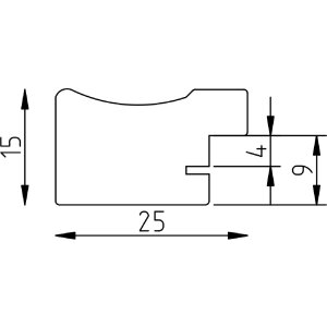 Фоторамка Effect из массивного дерева, профиль 40, Платина, 28x35 см, акрил