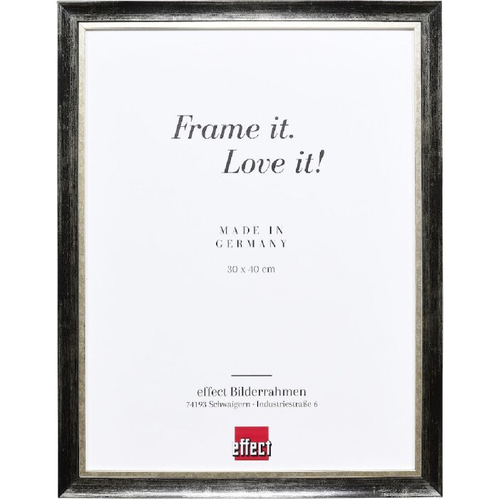 Фоторамка Effect из дерева профиль 40 Платина 50x50 см с акриловым стеклом