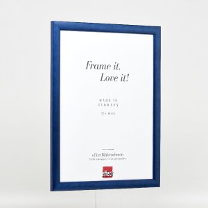 Effect Holzbilderrahmen Profil 43 royalblau 29,7x42 cm Kunstglas