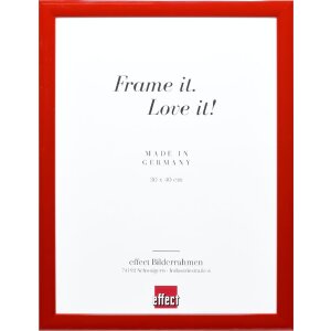 effect Holz-Bilderrahmen Profil 43 rot hochglanz 35x100...