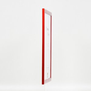 effect Holz-Bilderrahmen Profil 43 rot hochglanz 35x100 cm Kunstglas
