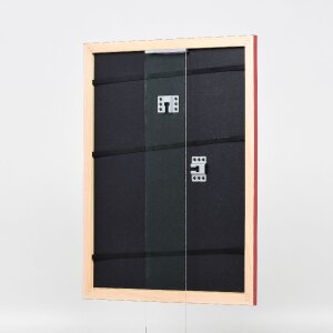 Effect Holz Bilderrahmen Profil 43 rot hochglanz 40x40 cm Kunstglas