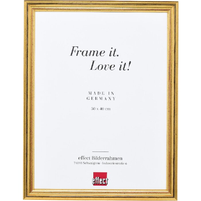 Фоторамка Effect деревянная золотая 25x50 см с защитным стеклом