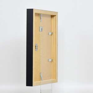 Effect Holzbilderrahmen Profil 55 schwarz 18x24 cm Kunstglas