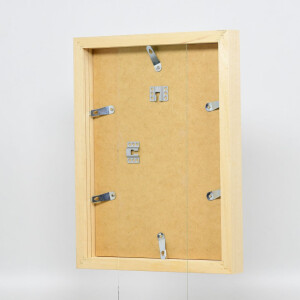 Эффектная деревянная фоторамка профиль 55 натуральный 27x48 см художественное стекло