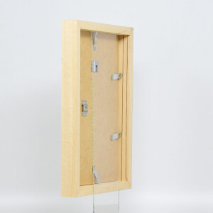 Эффектная деревянная фоторамка профиль 55 натуральный 27x48 см художественное стекло