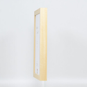 Эффектная деревянная фоторамка профиль 55 натуральный 27x48 см художественное стекло