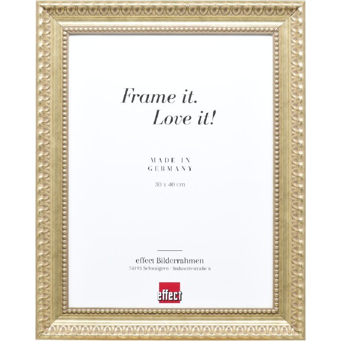 Effect Profil 56 Holzbilderrahmen 60x60 cm Antiksilber mit Kunstglas