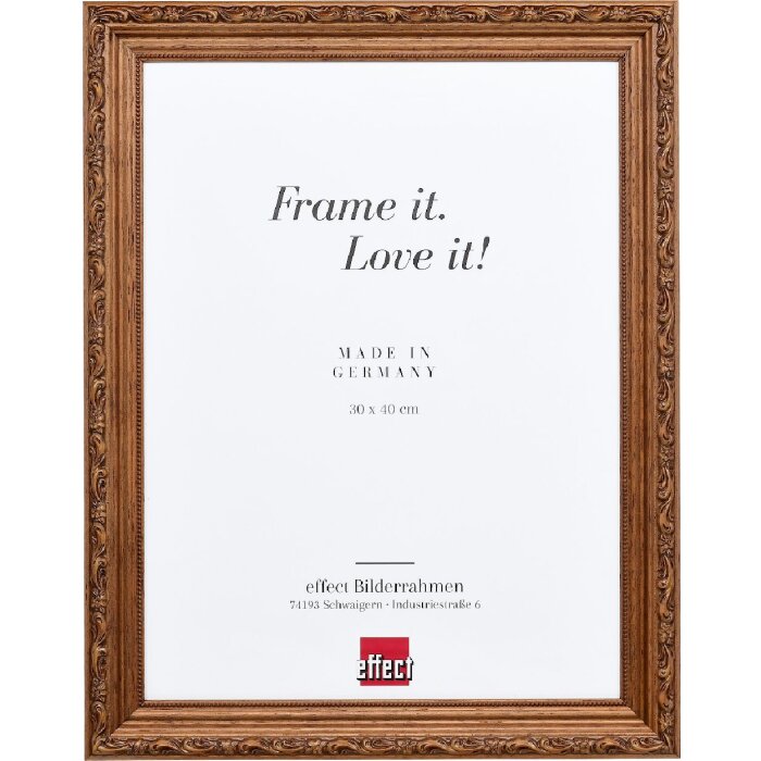Effect Holzrahmen Profil 63 Barockstil braun 21x29,7 cm