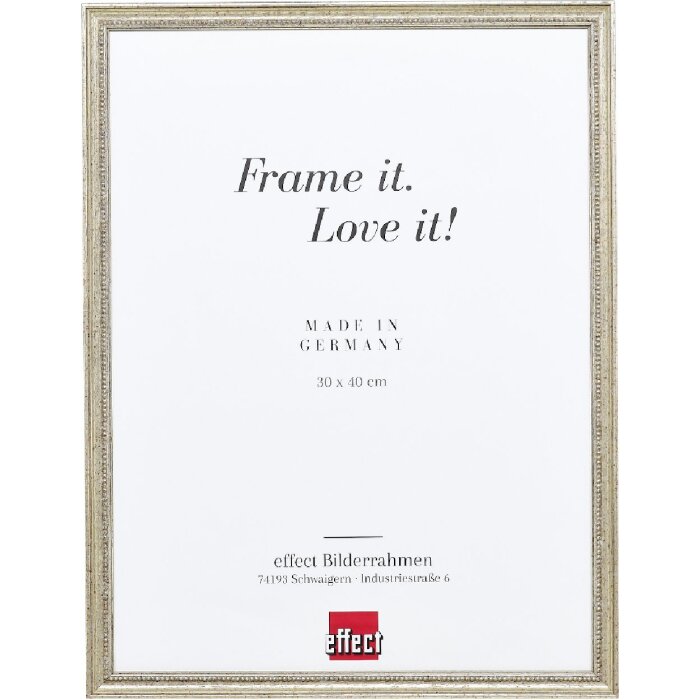 effect Bilderrahmen Holz Profil 66 antiksilber 29,7x42 cm Kunstglas