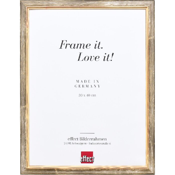 Effect Holzrahmen Profil 67 braun 25x80 cm Kunstglas