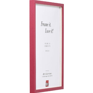 Эффектная деревянная рамка профиль 35 красный 50x65 см обычное стекло + разделитель