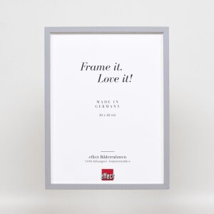 Effect Holzrahmen Profil 35 hellgrau 50x65 cm Normalglas mit Abstandshalter