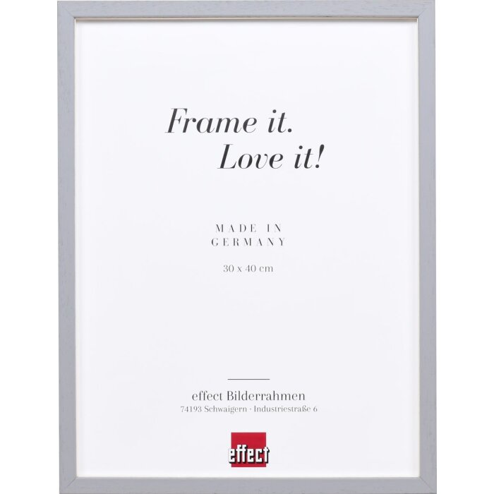 Effect Holzrahmen Profil 35 hellgrau 50x70 cm mit Normalglas und Abstandshalter