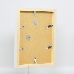 Effect Holz-Bilderrahmen Profil 55 weiß 21x29 cm mit Normalglas und Abstandsleiste
