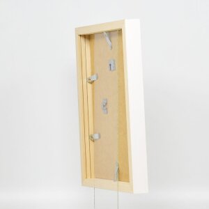 Effect Holz-Bilderrahmen Profil 55 weiß 28x35 cm mit Normalglas