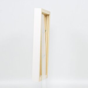 Effect Holz-Bilderrahmen Profil 55 weiß 30x40 cm Normalglas mit Abstandsleiste