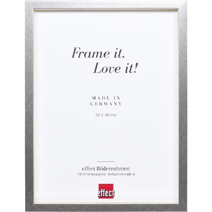 Фоторамка Effect из дерева, профиль 58, серебро, 29,7x42 см, стекло и уплотнительная планка