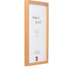 effect Holzrahmen Profil 58 hellbraun 70x70 cm mit Klarglas und Abstandsleiste