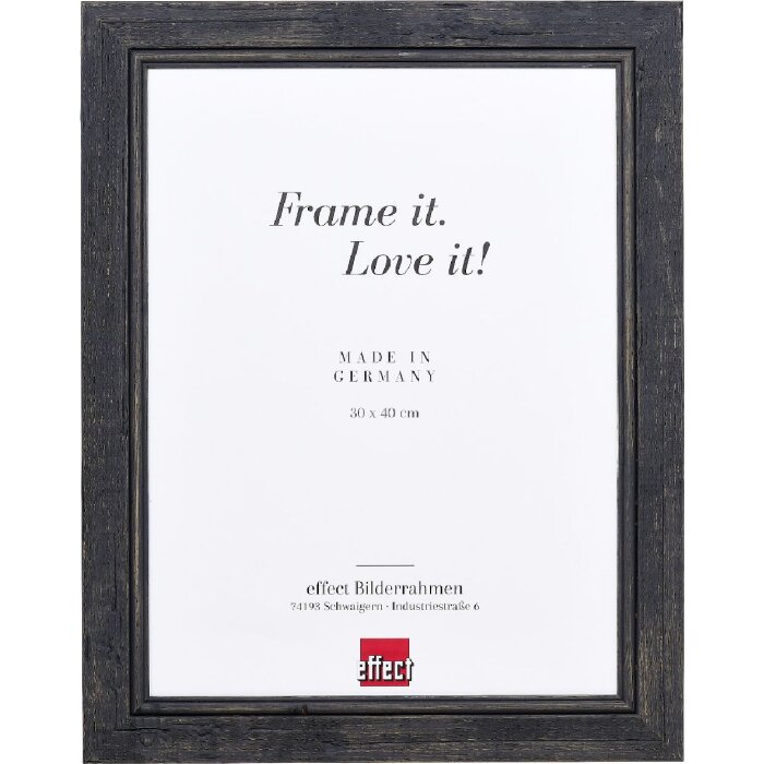 Effect Wandspiegel Profil 2240 Holz-Spiegel schwarz 40x50 cm