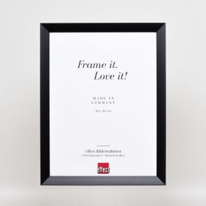 Effect Wandspiegel Holzprofil Top N schwarz 30x40 cm