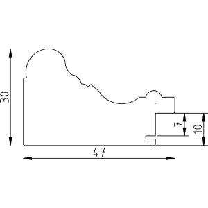 effect Profil 56 Holzbilderrahmen 50x65 cm Weiß mit Museumsglas Acryl