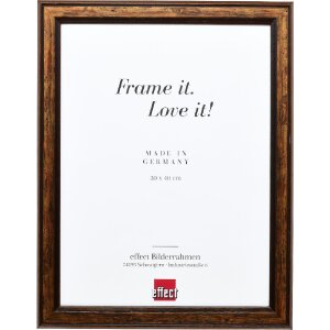 Effect Holzbilderrahmen Profil 64 braun 18x24 cm mit...