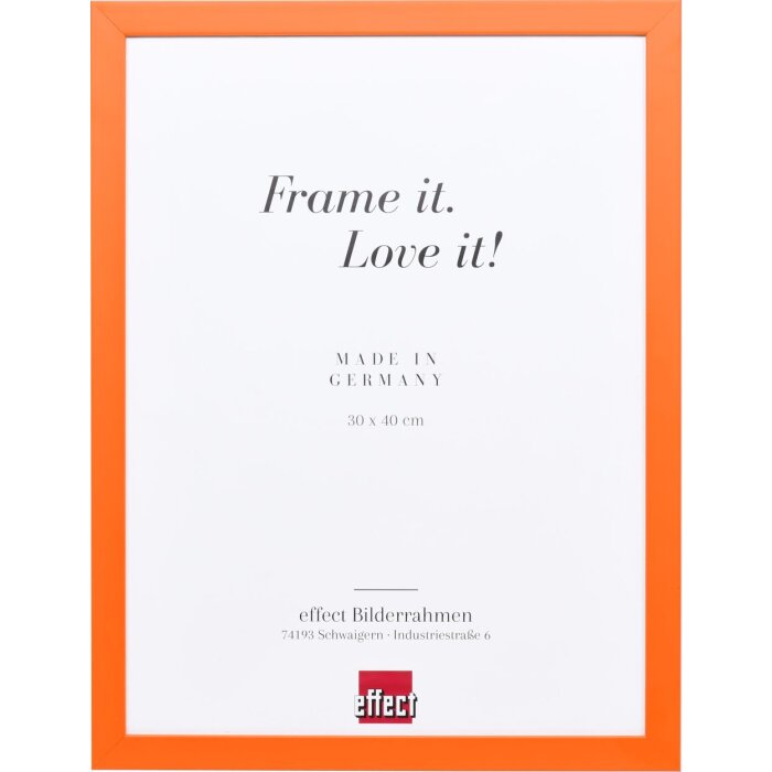 Effect Holzrahmen Top Cube 20x28 cm orange Acrylglas Museumsqualität