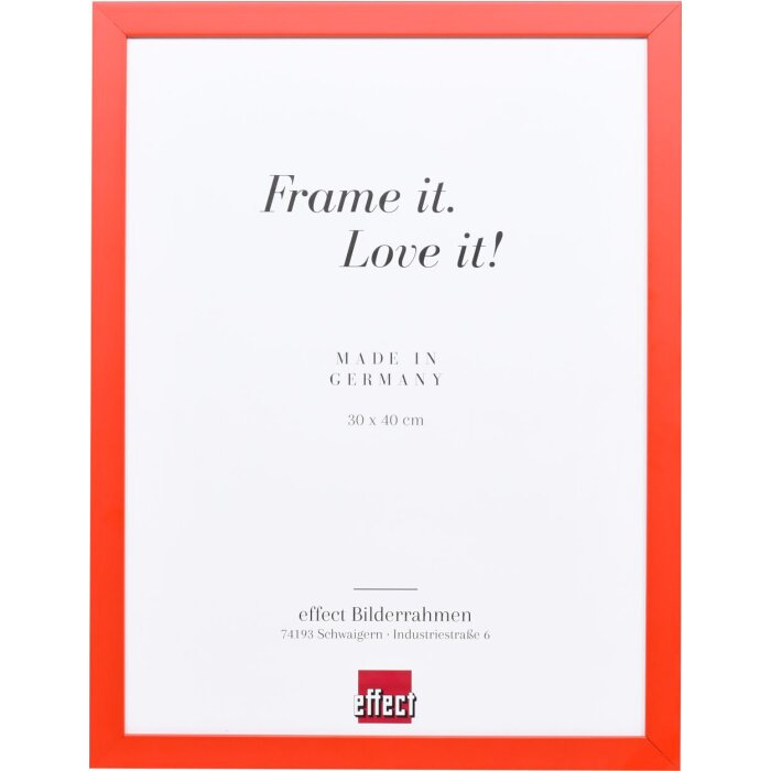 Effect Holzrahmen Top Cube 40x40 cm rot Acrylglas Museumsqualität